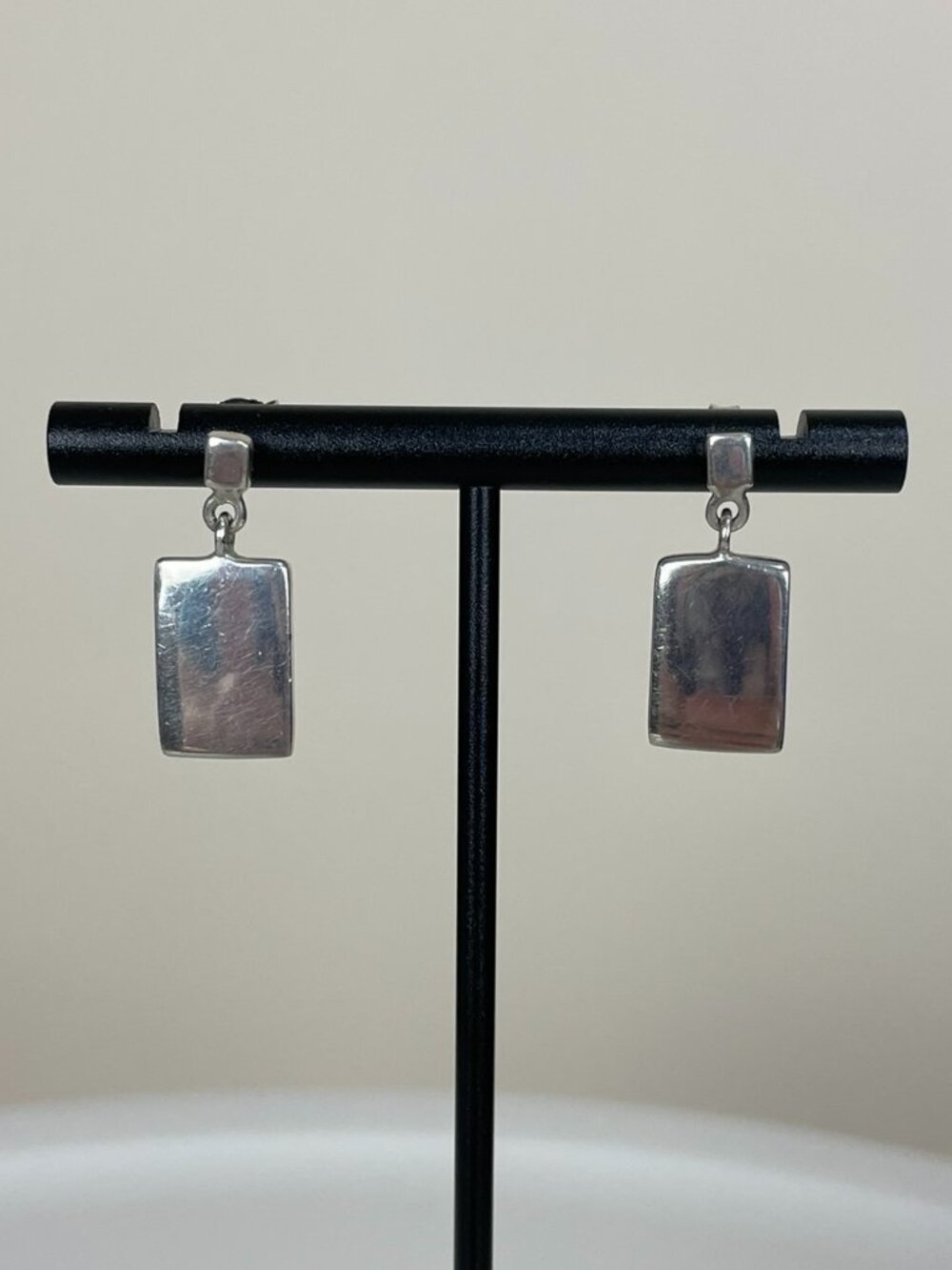 Vintage Sterling Silver Minimalist Dangle Earrings